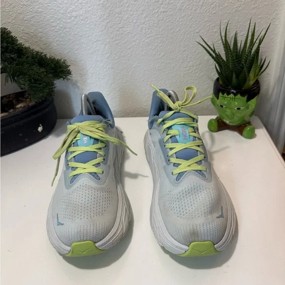 Hoka Gray and Lime Green Running Shoes - Picture 4 of 6